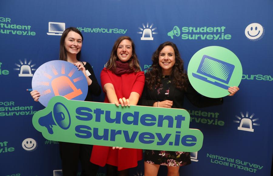 Photograph of representatives of IUA and StudentSurvey.ie at the StudentSurvey.ie Practitioners Forum 2022