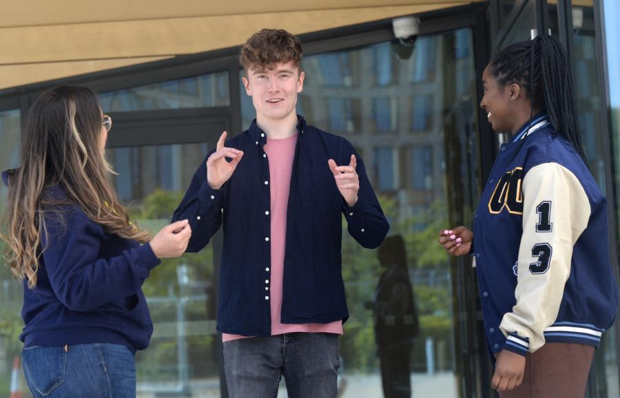 Students chatting