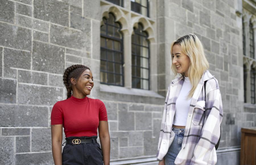 Students laughing